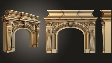 3D model Fireplace with columns (STL)