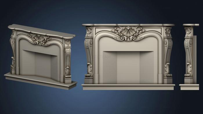3D model Cool carved fireplace (STL)