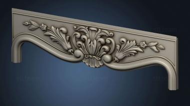 3D model Fireplace frieze with shell (STL)