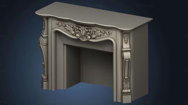 3D model Fireplace frieze with shell (STL)