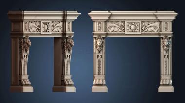 3D модель Изысканный архитектурный камин (STL)