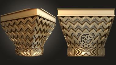 3D model Capital with a wavy pattern (STL)