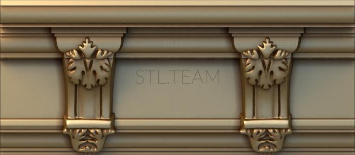 3D model Console with acanthus (STL)
