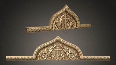 3D model Cornice with church decorations (STL)