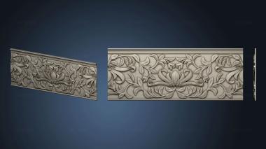 3D model Cornice with flowers two (STL)