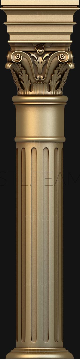 классическая колонна, 3д модель для ЧПУ