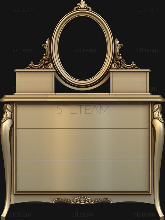 Mirror in a strict oval