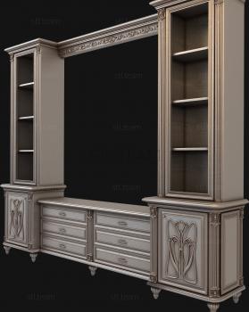 3D model Stained glass windows and open shelves (STL)