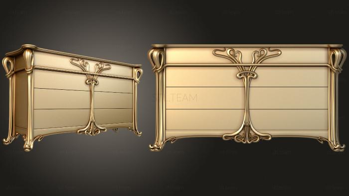 3D model Art Nouveau chest of drawers (STL)
