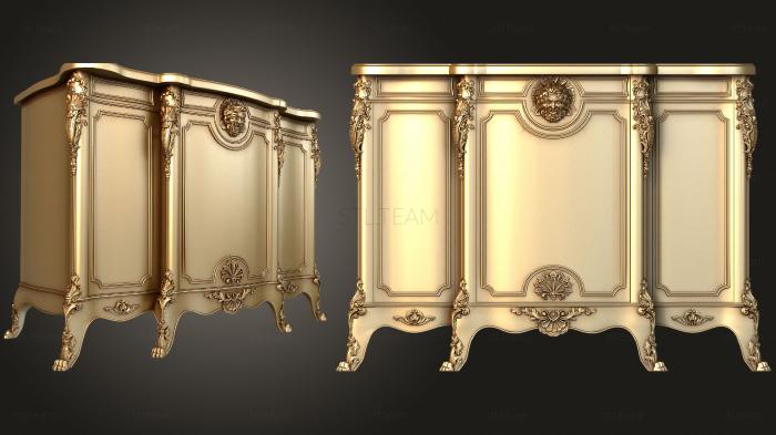 3D model Chest of drawers decorated in Louis 14th style (STL)