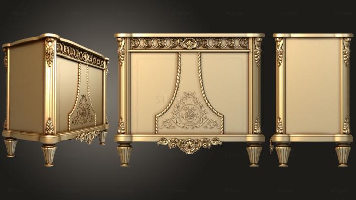 3D model Chest of drawers with carved front (STL)
