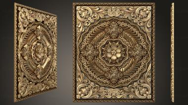 3D model Carved panel from chest of drawers (STL)