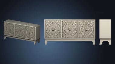 3D model Chest of drawers with antique facade (STL)