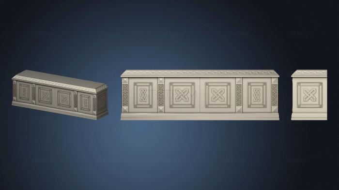 3D model Furniture in Russian style chest of drawers (STL)