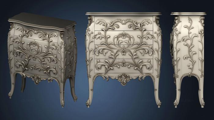 Chest of drawers with floral decoration