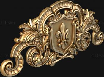 3D model Coat of arms with lily (STL)