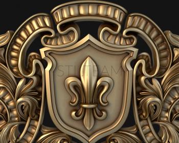 3D model Coat of arms with lily (STL)