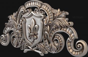 3D model Coat of arms with lily (STL)
