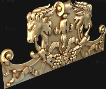 3D model Capricorn head symmetry (STL)