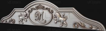 3D model Monogram and lions (STL)