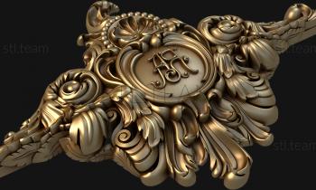 3D model Fern and monogram (STL)