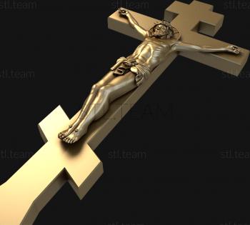 3D модель 3d stl модель резного православного креста (STL)