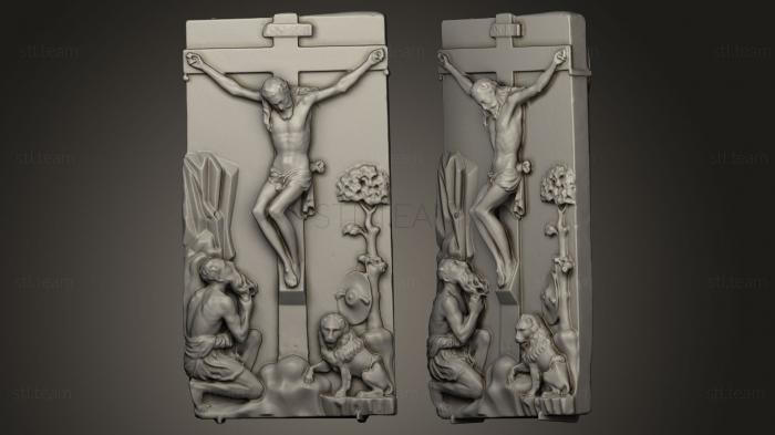 3D model the crucifixion with st jerome PRAVKA (STL)