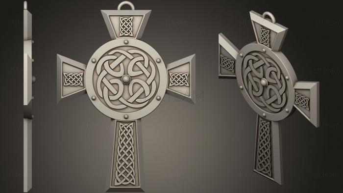 3D модель Кельтский Крест Ожерелье дерево Орнамент (STL)