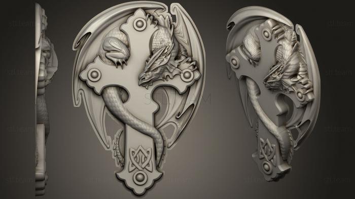 3D model Cros With The Dragon For Cnc (STL)