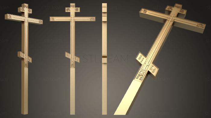 3D model Cross on the grave without decorations (STL)