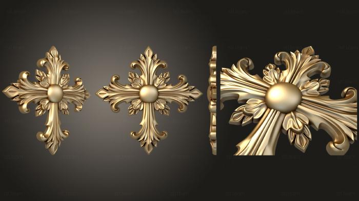 3D model Cross with decorations (STL)