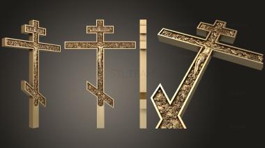 3D model Crucifix with vine background (STL)