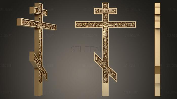 3D model Crucifix with vine background (STL)