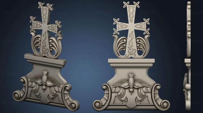 3D model Cross with decoration (STL)