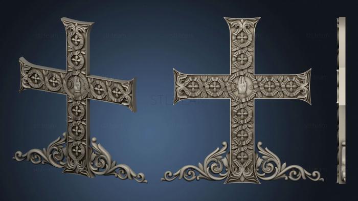 3D модель Крест и церковный декор (STL)