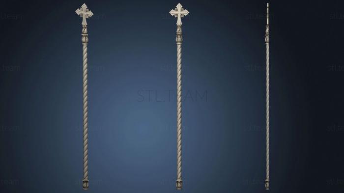 3D model Central pillar with a cross from the royal gate (STL)