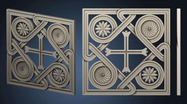3D model Religious panel with a cross (STL)
