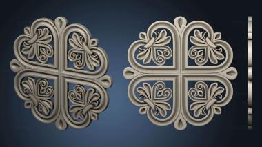 3D model Carved panel with a cross (STL)