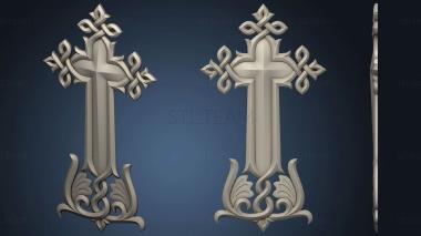 3D модель Резной крест с декором (STL)
