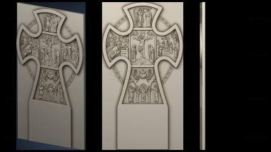 3D model Cross with biblical themes (STL)