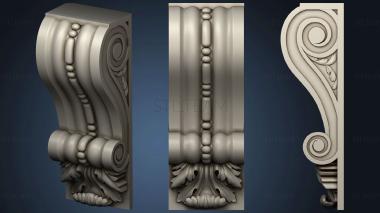 3D model Short pilaster with brackets (STL)