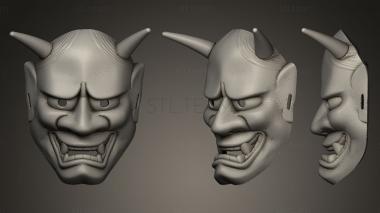 3D model mask of devil with horns (STL)