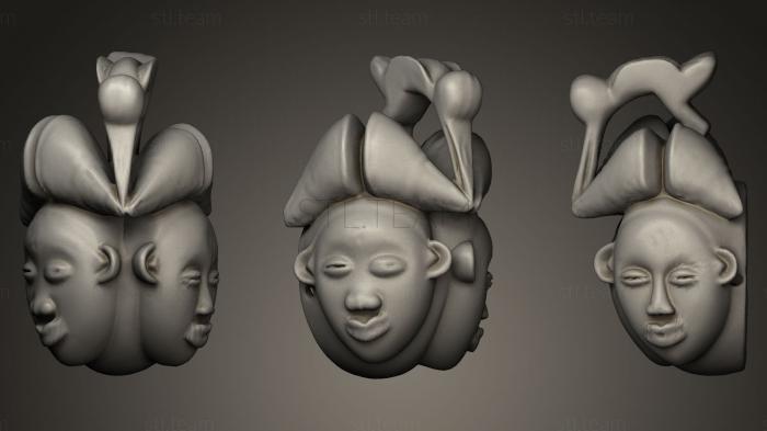 3D модель Коллекция африканских Масок (STL)
