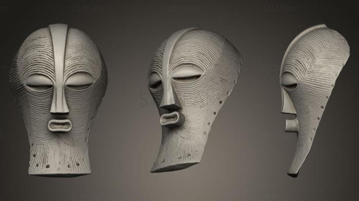3D model African mask Democratic Republic of Congo (STL)