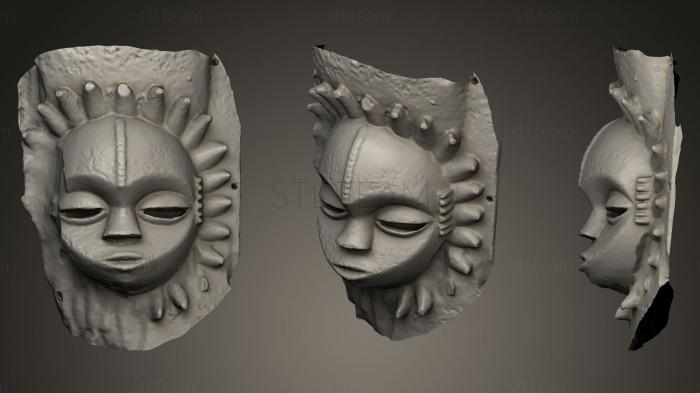 3D модель Нигерийская деревянная танцевальная маска (STL)