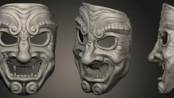 3D модель 3D-печать маски самурая (STL)