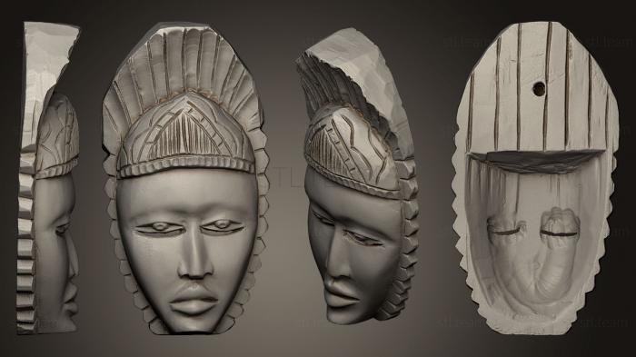 3D model Mahogany Wood Decorative Mask (STL)