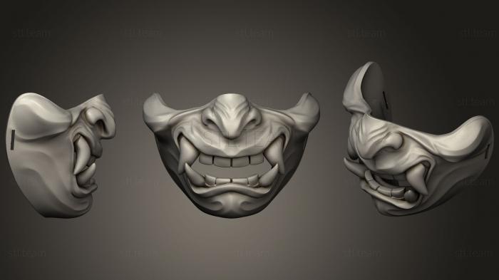 3D model Samurai Mask In Three Colours For Palette 2 (STL)
