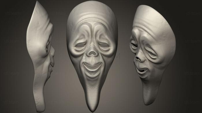 3D модель Маска Призрачного лица из фильма Крик со шрамом (STL)