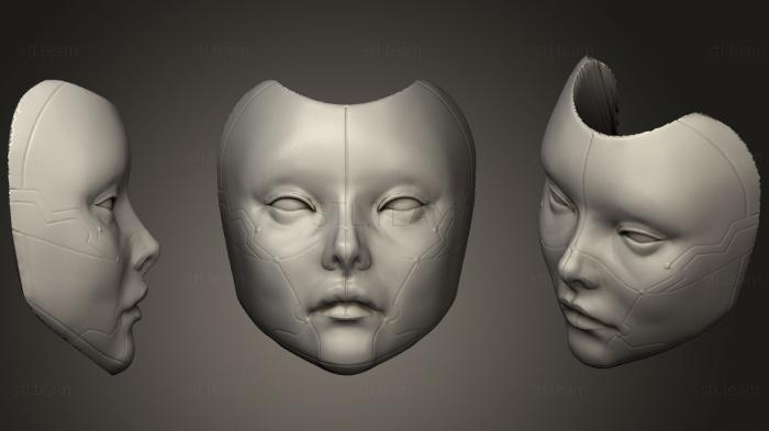3D model riceart 01 Geisha Mask (STL)